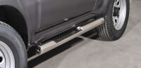 Stainless steel side bars with checker plate steps - Suzuki Jimny (2005 - 2012)