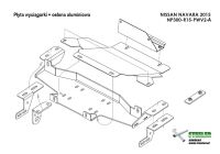 Zestaw płyta montażowa wyciągarki + osłona chłodnicy (aluminiowa) - Nissan Navara NP300 (2015 -)